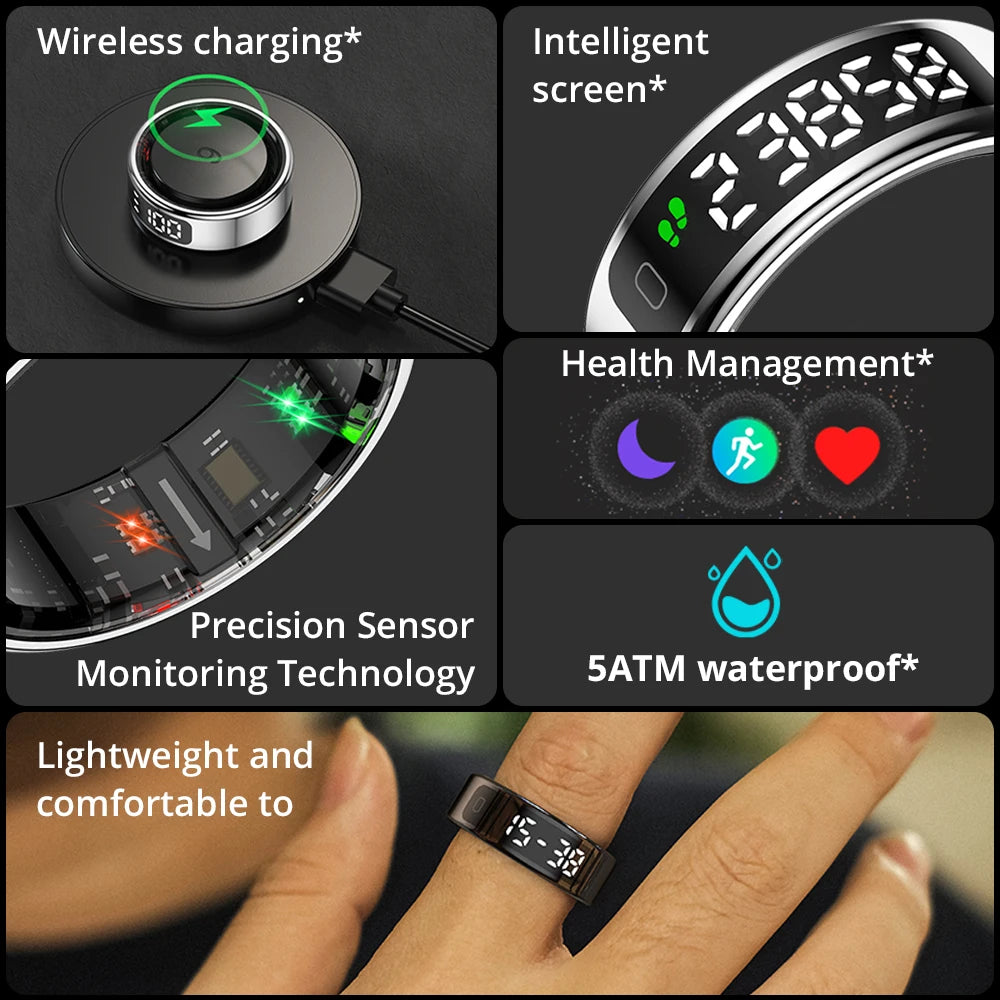 2025 COLMI R12 Smart Ring with Display Screen and Touch